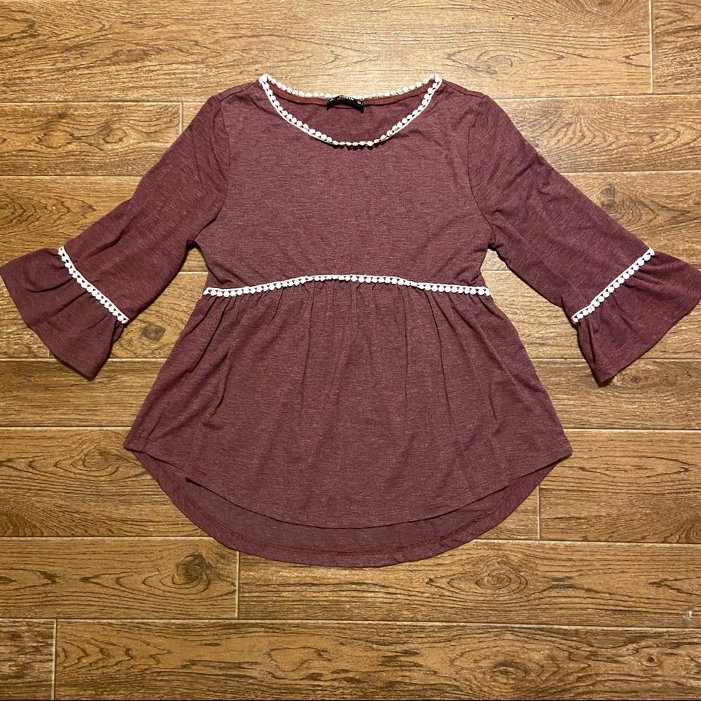 Dusty Rose Peasant Blouse